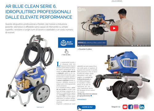 Idropulitrice professionale AR BLUE CLEAN 613K